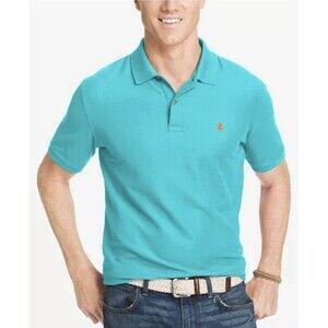 IZOD Men's Advantage Blue Polo Shirt Wicking Stretch UFP 15 Large